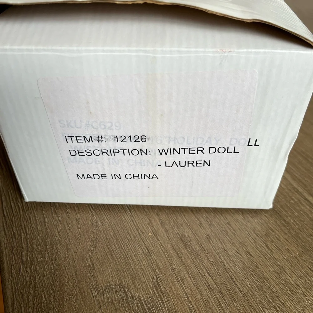 Vintage Winter Porcelain Doll, Lauren, Heritage Signature Collection